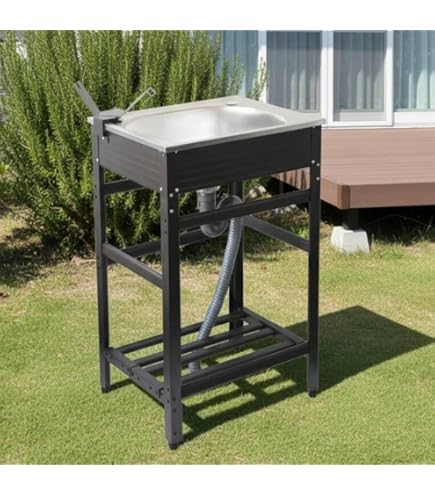 Amazon.co.jp: JEJアステージ ステンレス流し台 ガーデンシンク 庭